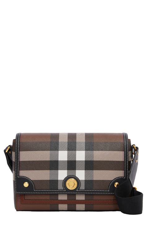 burberry check note crossbody strap